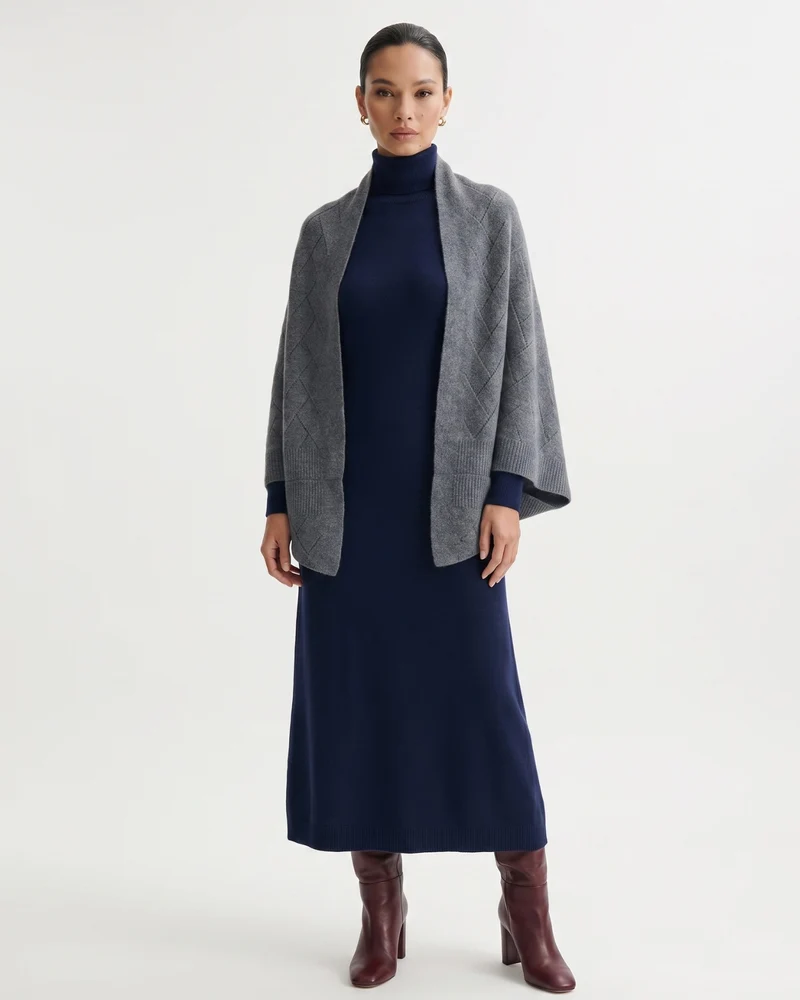 Mia Cashmere Quilted Shawl