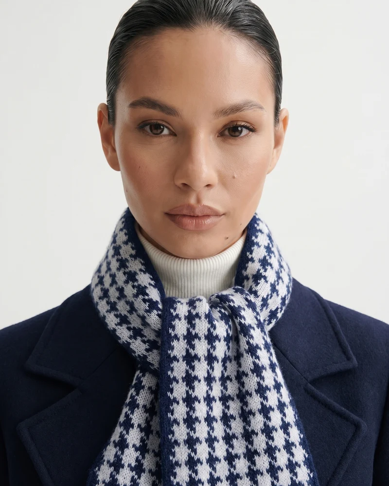 Cashmere Houndstooth Scarf