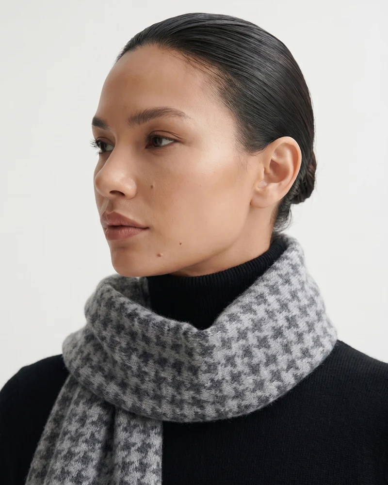 Cashmere Houndstooth Scarf