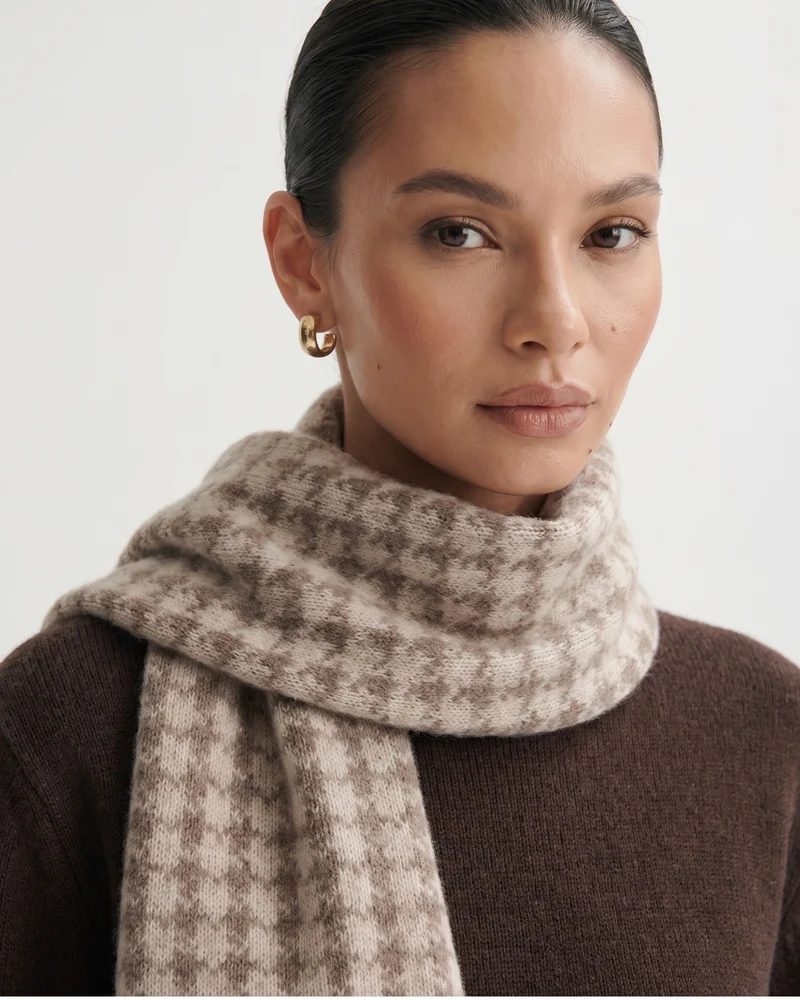 Cashmere Houndstooth Scarf