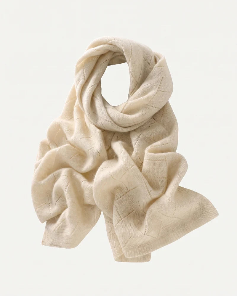 Pure Cashmere Herringbone Scarf