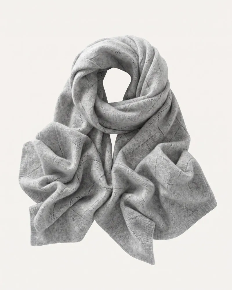 Pure Cashmere Herringbone Scarf