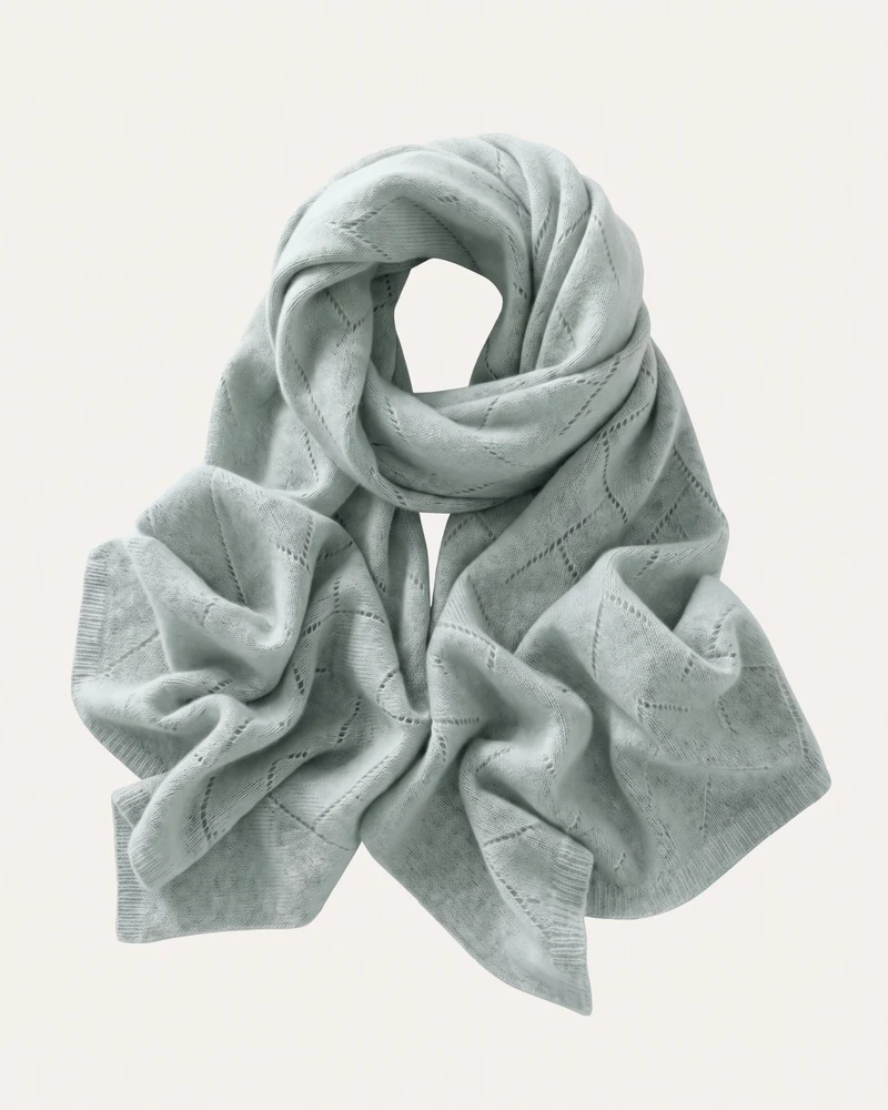 Pure Cashmere Herringbone Scarf