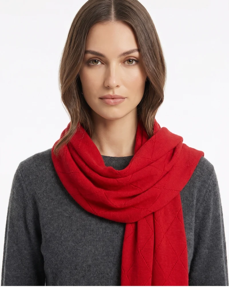 Pure Cashmere Herringbone Scarf
