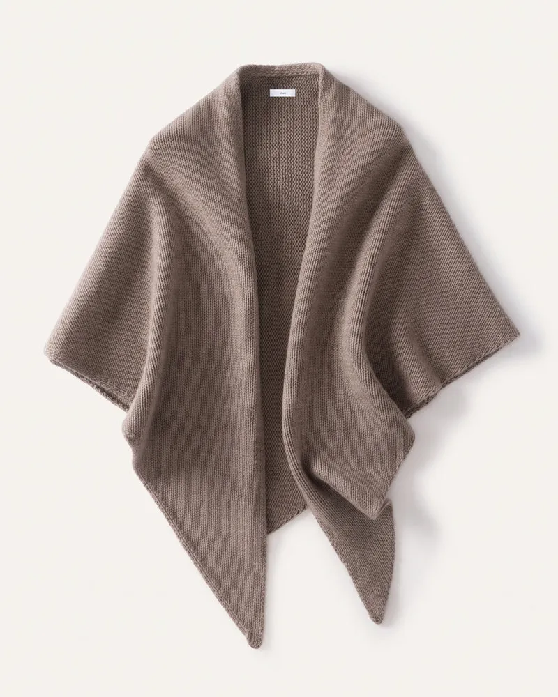 Kira Cashmere Thickened Knit Triangle Shawl
