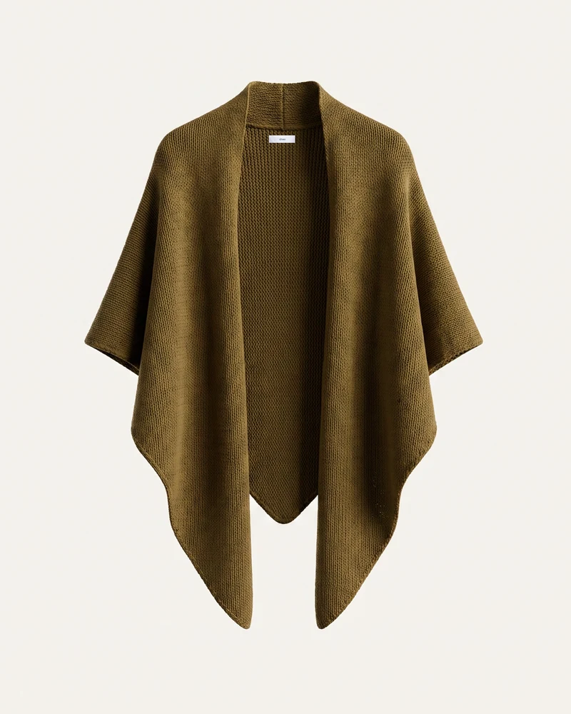 Kira Cashmere Thickened Knit Triangle Shawl