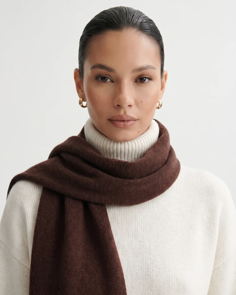 NY Cashmere Scarf Knitted