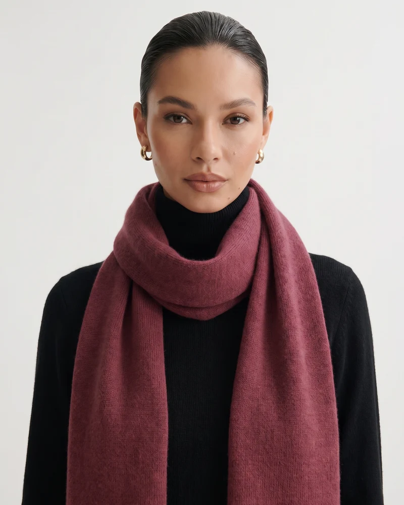 NY Cashmere Scarf Knitted