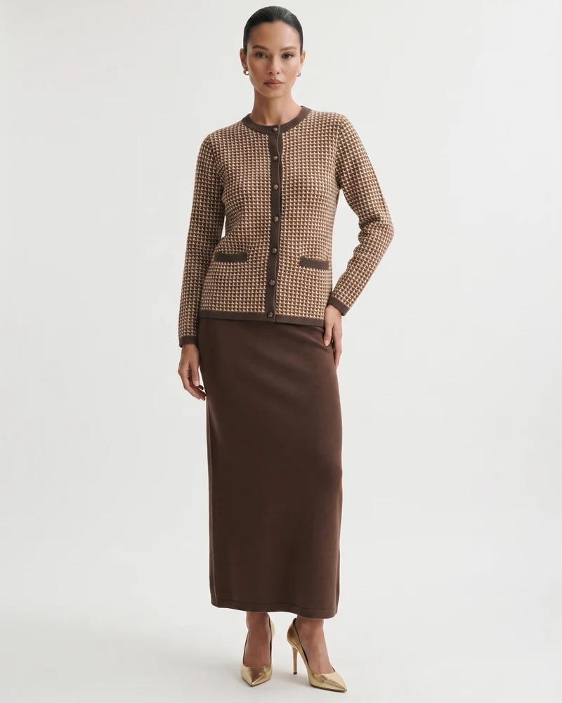 Vintage Knitted Wool & Cashmere Cardigan