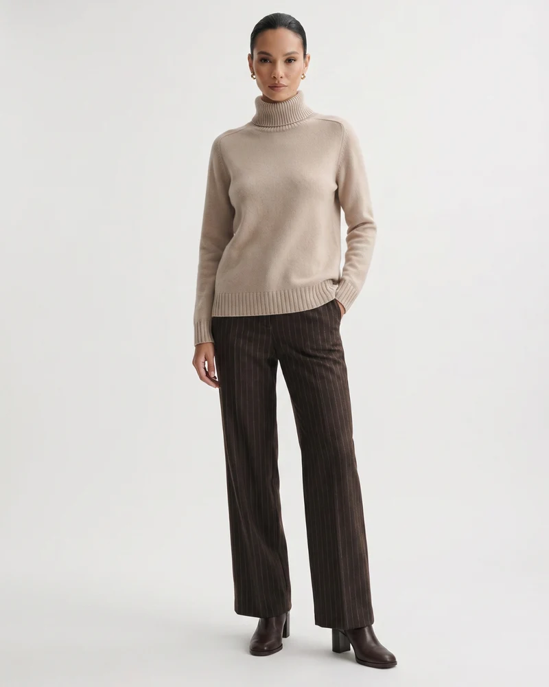 Hannah High Lapel Cashmere Sweaters