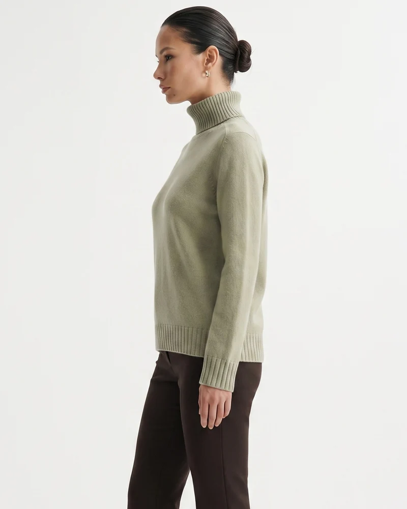 Hannah High Lapel Cashmere Sweater