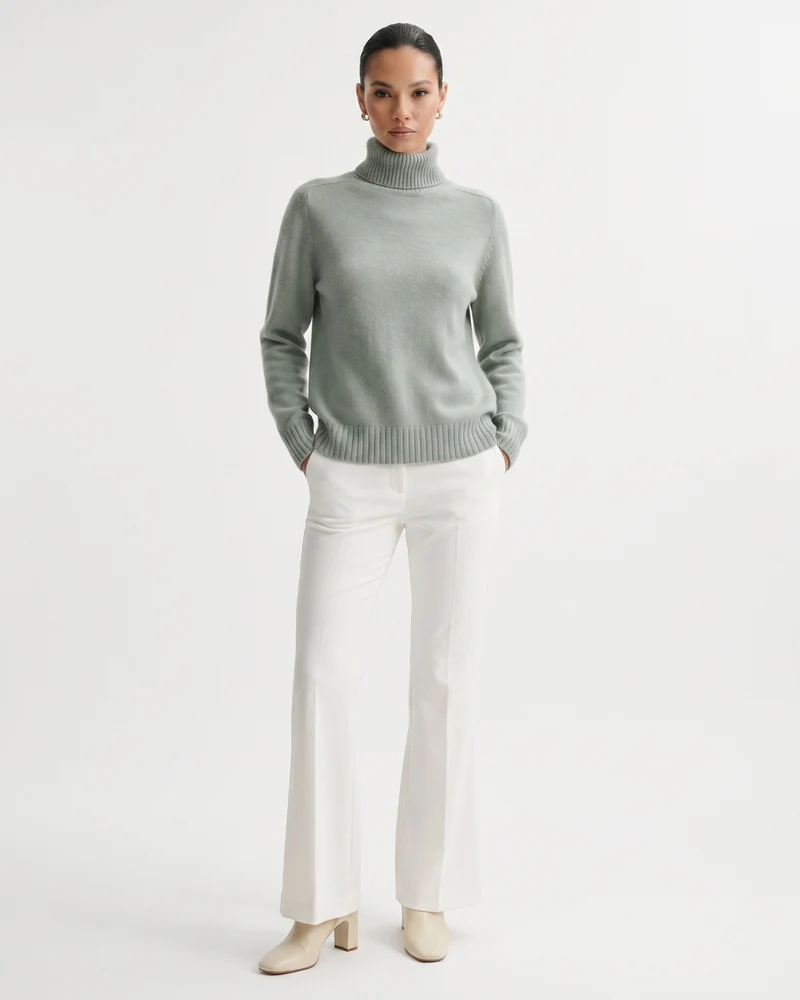 Hannah High Lapel Cashmere Sweater