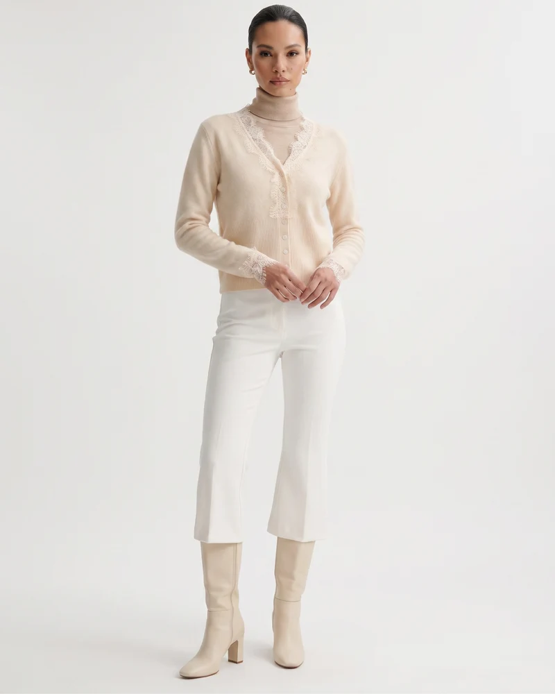Rihanna Lace Cashmere Cardigan