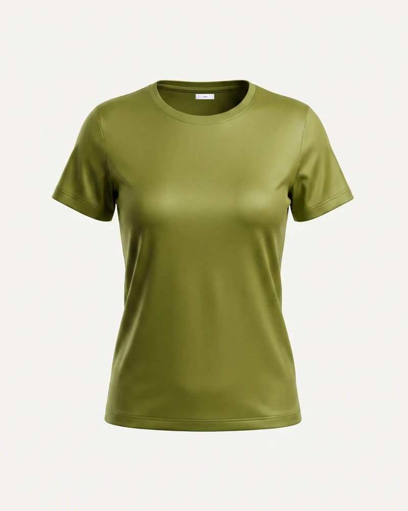 High-end Mercerized Cotton Woman Round Neck T-Shirt
