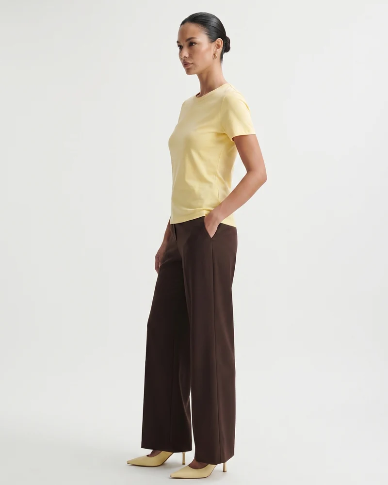 High-end Mercerized Cotton Woman Round Neck T-Shirt