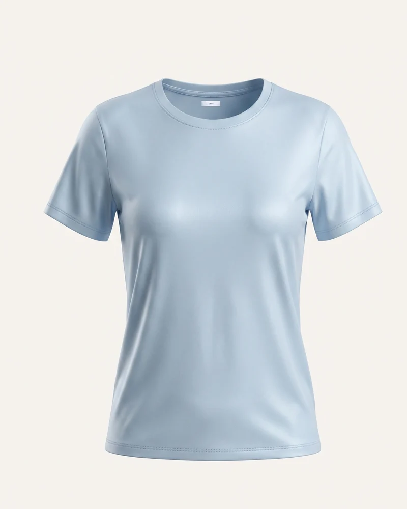 High-end Mercerized Cotton Woman Round Neck T-Shirt