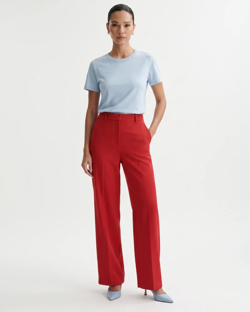 High-end Mercerized Cotton Woman Round Neck T-Shirt