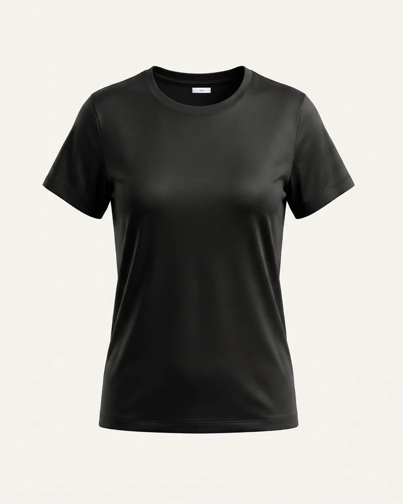 High-end Mercerized Cotton Woman Round Neck T-Shirt