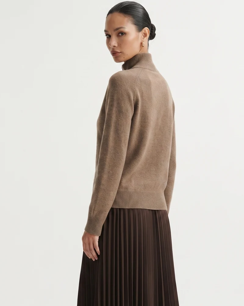 Ria Cashmere Jacket Double Zipper