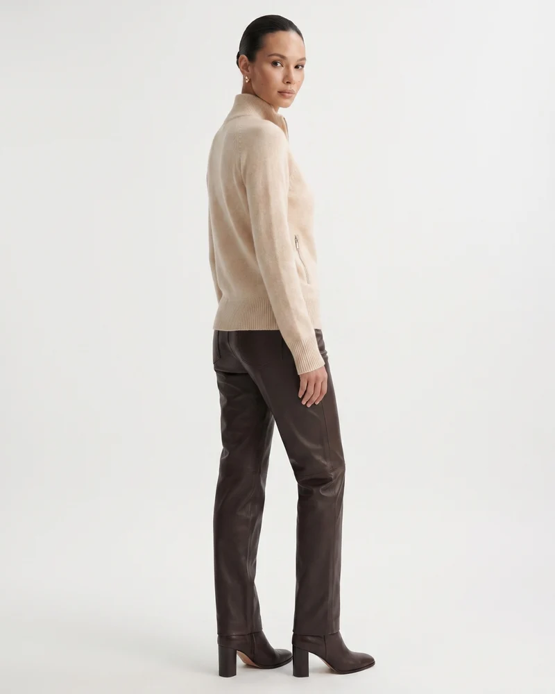 Ria Cashmere Jacket Double Zipper