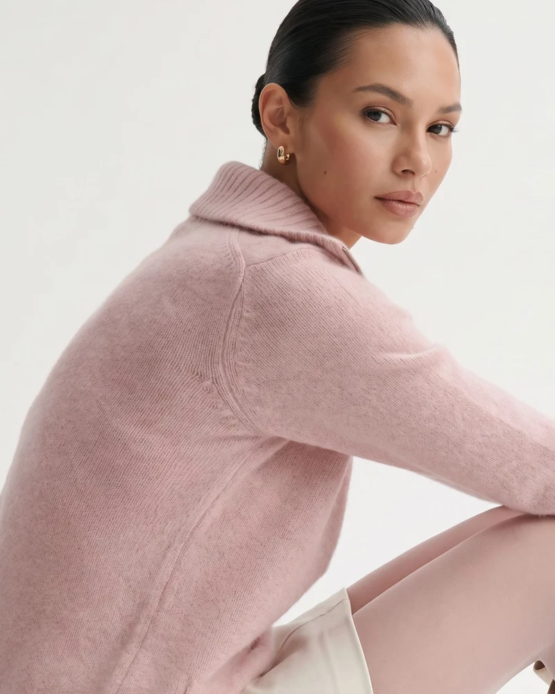 Georgina Zipper Cashmere Sweater