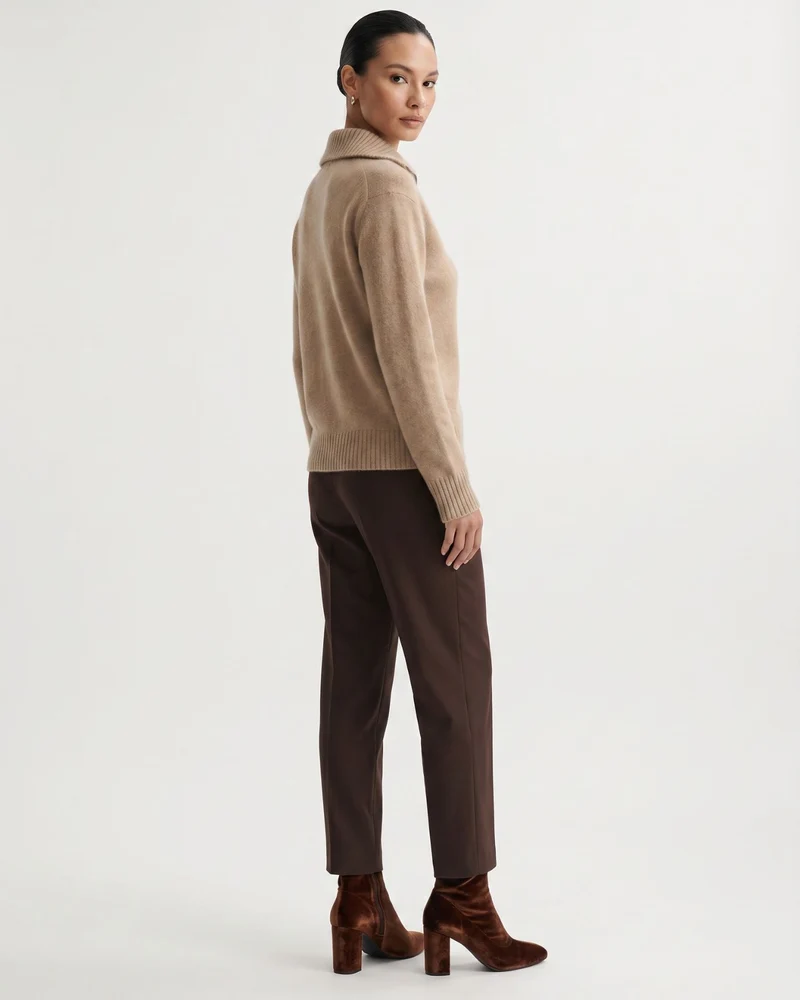 Georgina Zipper Cashmere Sweater