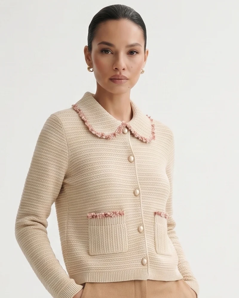 St Moritz Limited Edition Cashmere Knitted Cardigan Sweater