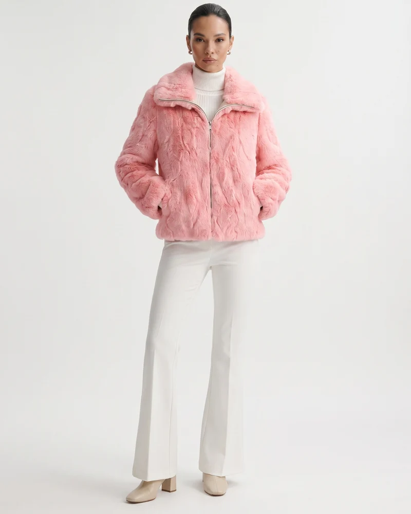 Cindy Thickened Fur Coat Short Turn-Down Collar Jacket