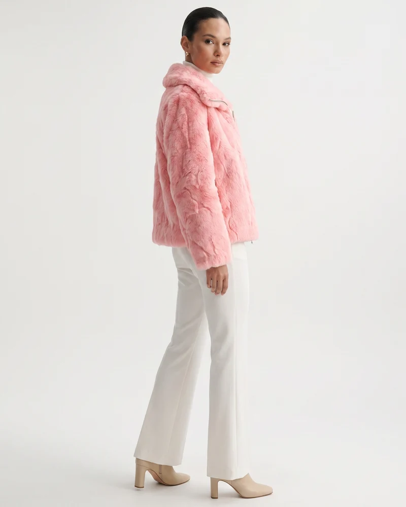 Cindy Thickened Fur Coat Short Turn-Down Collar Jacket