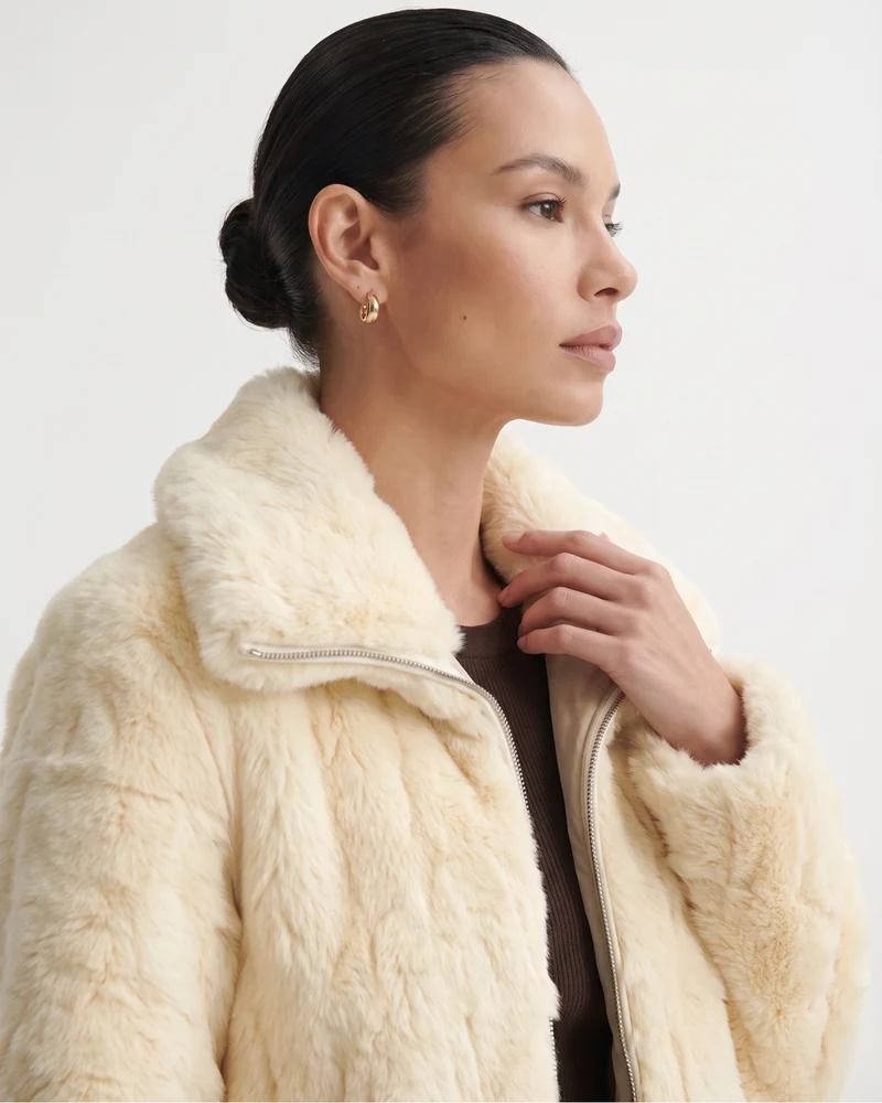 Cindy Thickened Fur Coat Short Turn-Down Collar Jacket