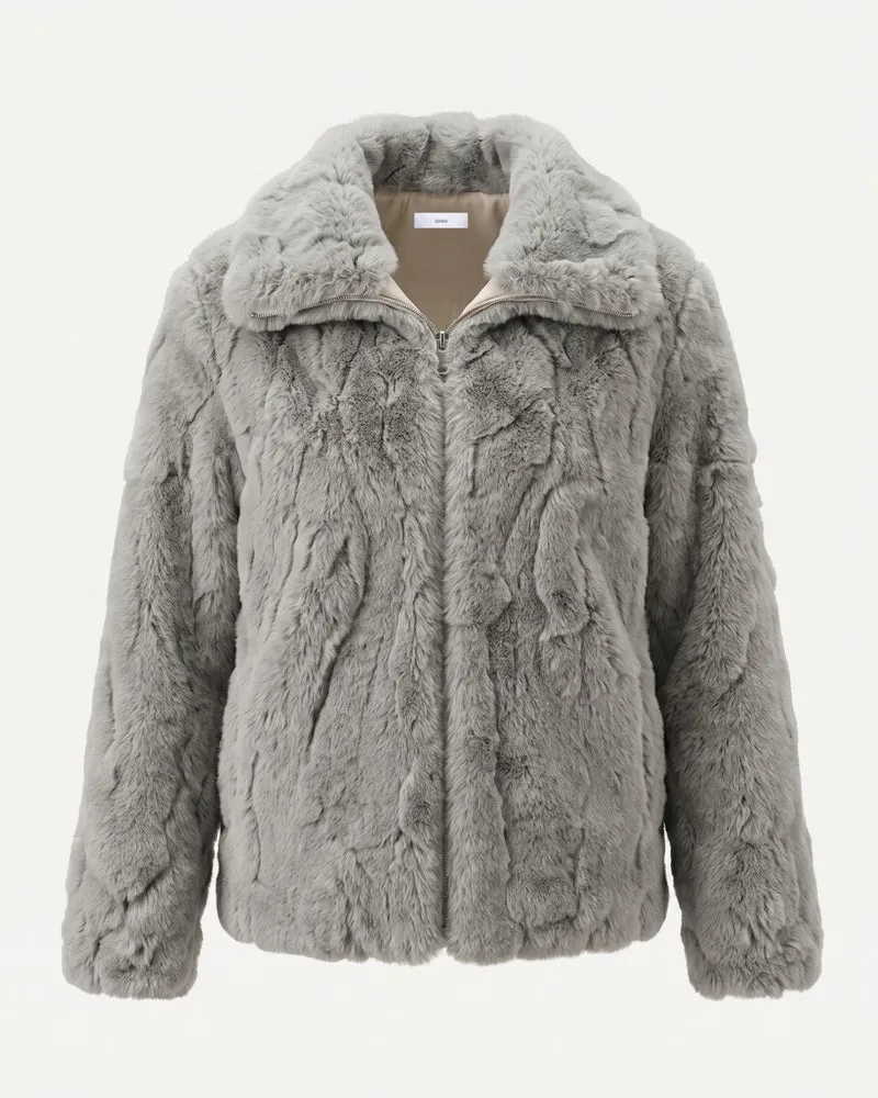 Cindy Thickened Fur Coat Short Turn-Down Collar Jacket