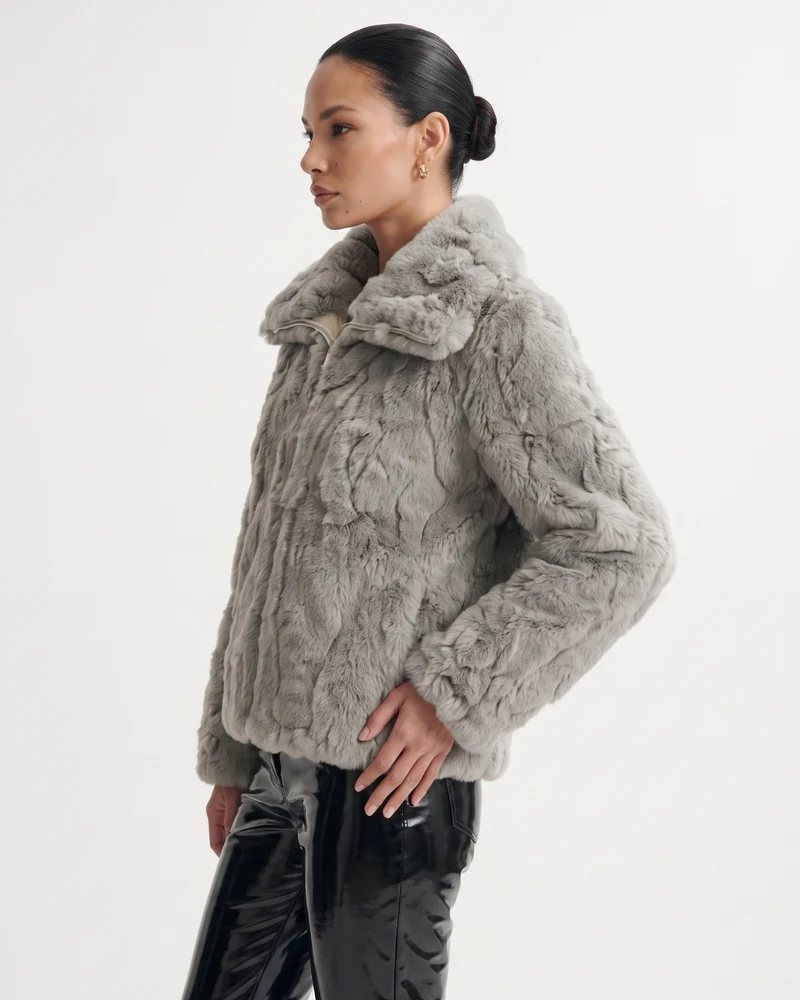 Cindy Thickened Fur Coat Short Turn-Down Collar Jacket