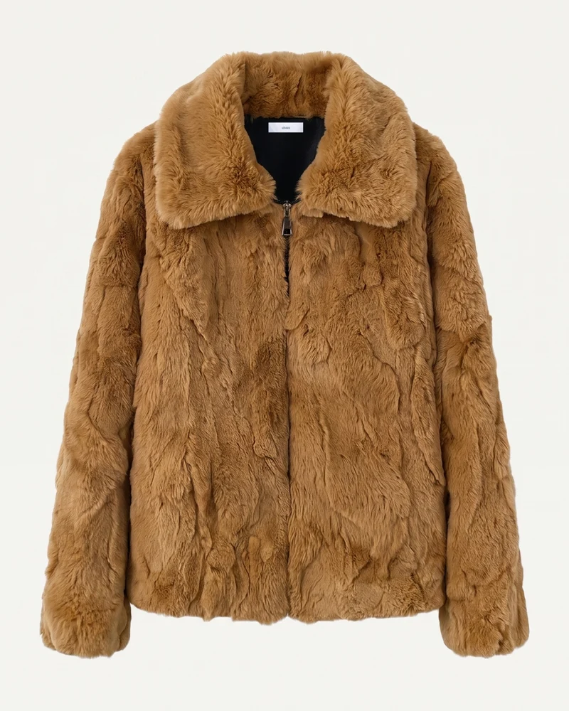 Cindy Thickened Fur Coat Short Turn-Down Collar Jacket