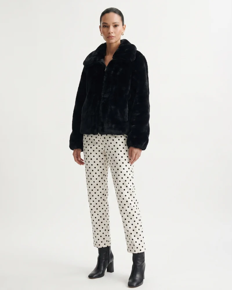 Cindy Thickened Fur Coat Short Turn-Down Collar Jacket