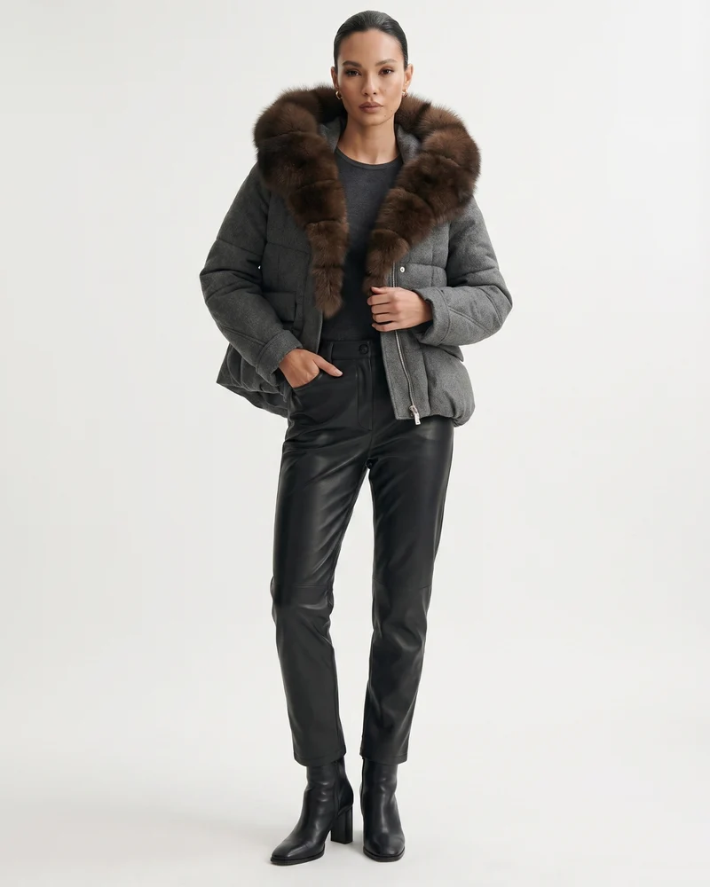 Down Jacket Fox Fur Collar Thick Insulated Parka