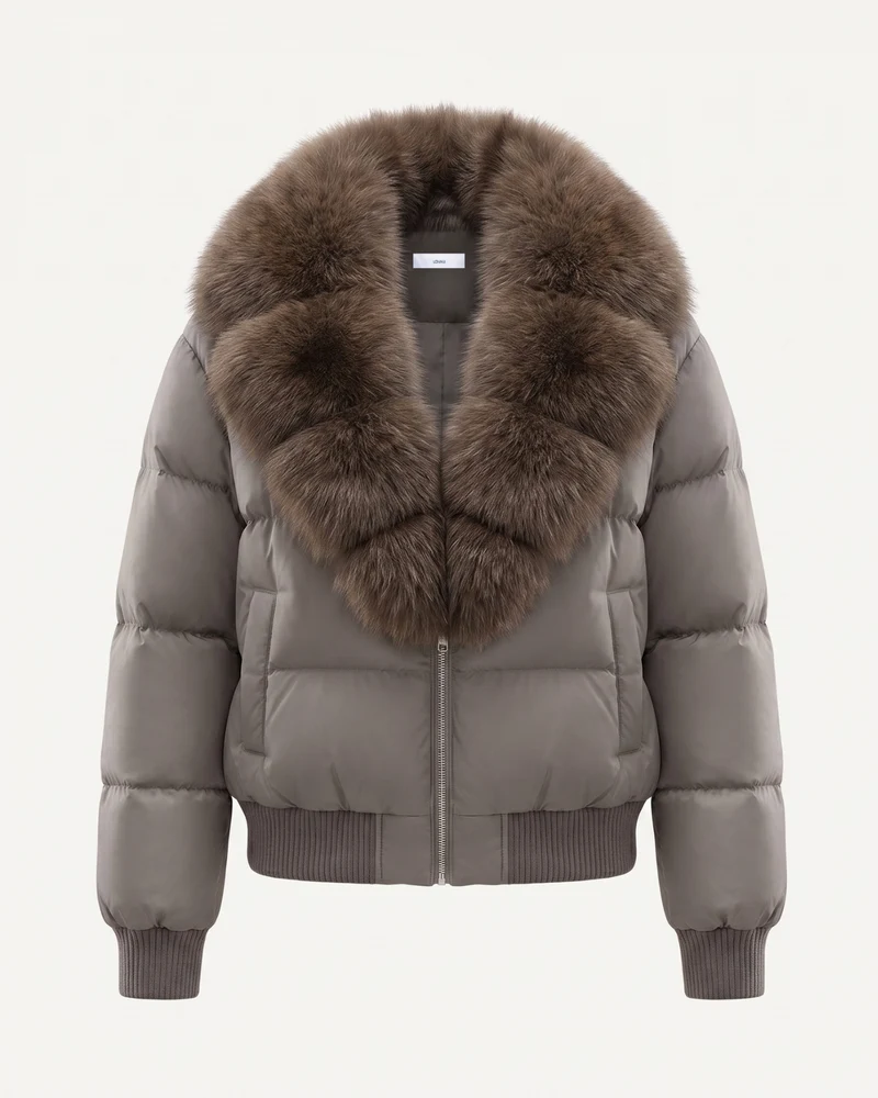 Fur Collar Down Jacket Thickened and Warm