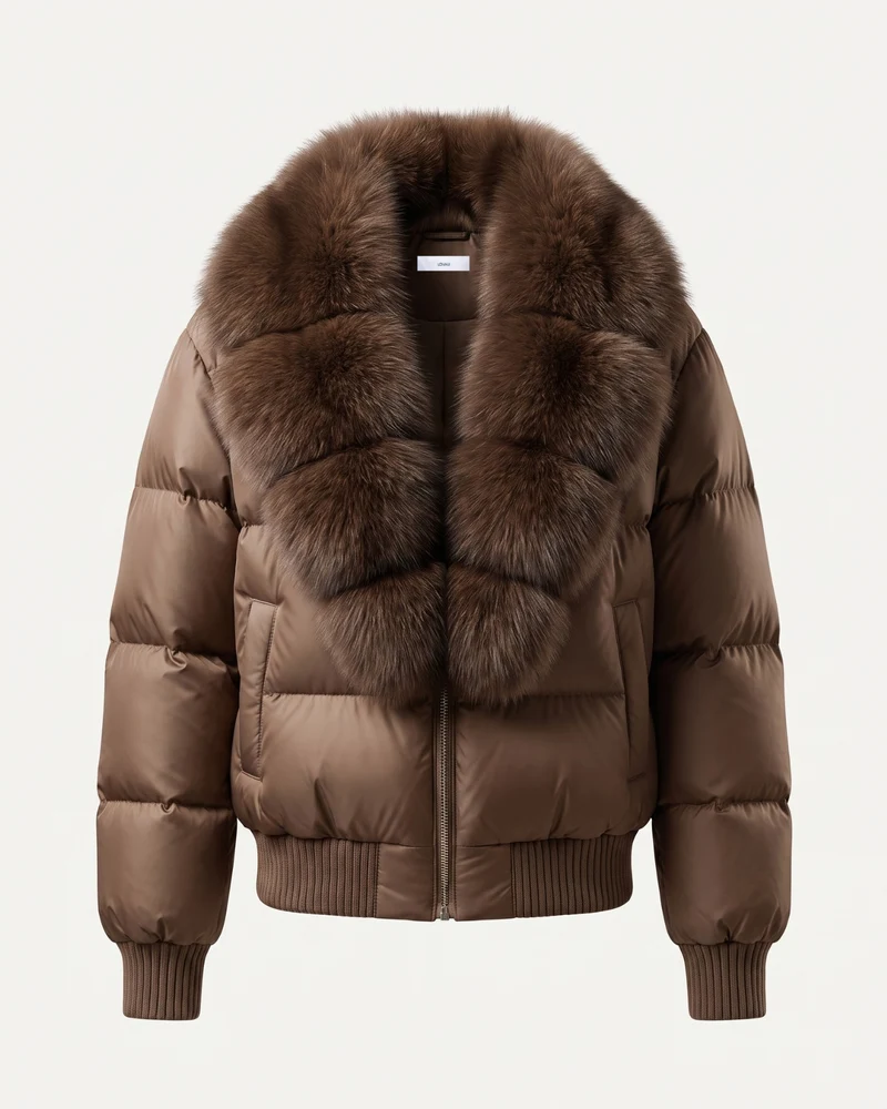 Fur Collar Down Jacket Thickened and Warm