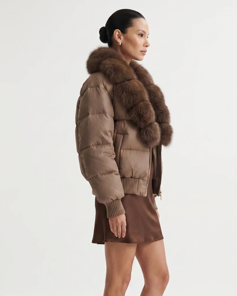 Fur Collar Down Jacket Thickened and Warm