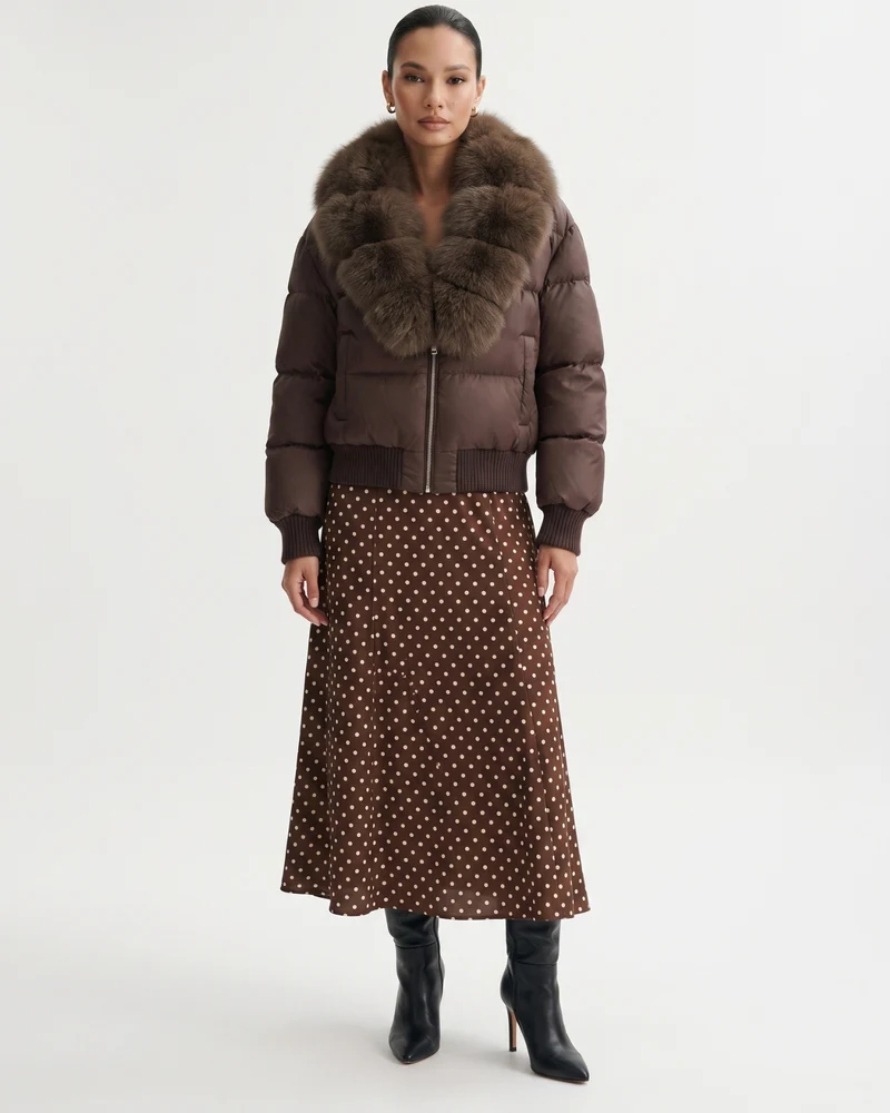 Fur Collar Down Jacket Thickened and Warm