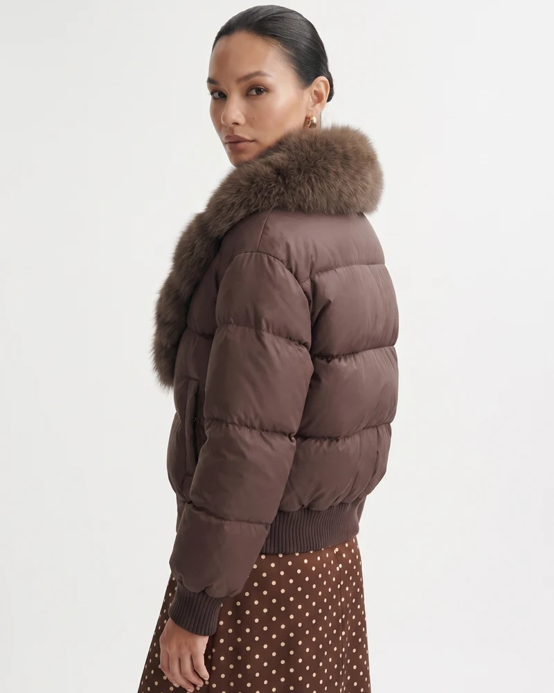 Fur Collar Down Jacket Thickened and Warm