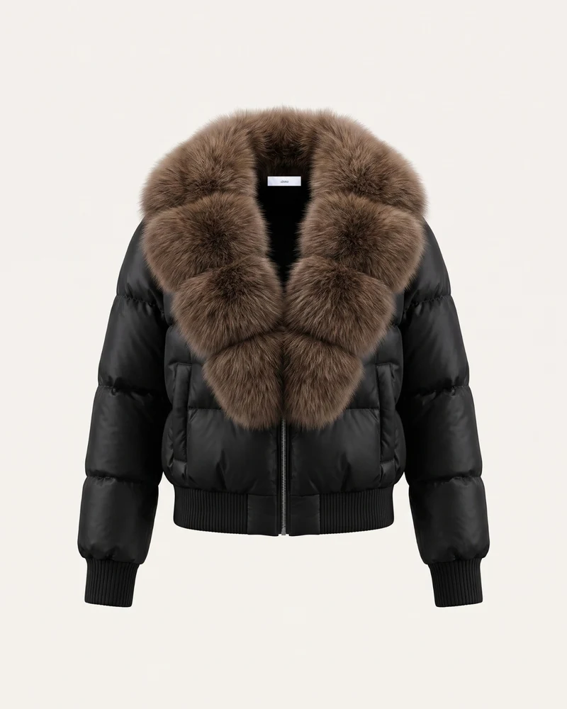 Fur Collar Down Jacket Thickened and Warm