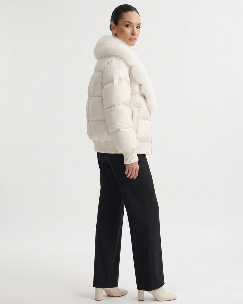 Fur Collar Down Jacket Thickened and Warm