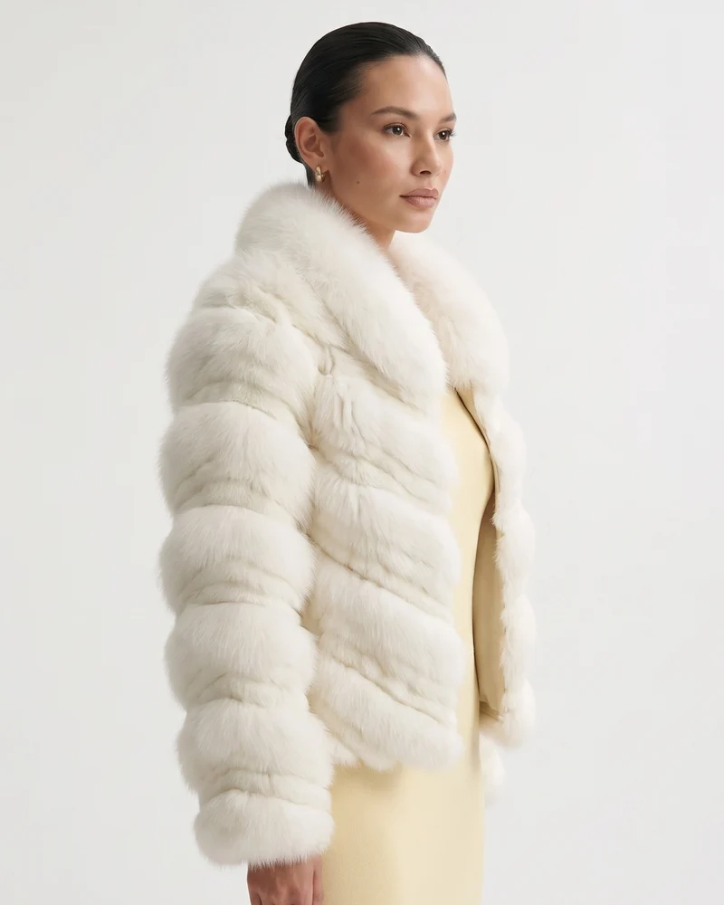 High-End Real Fox Fur Jacket Double-Sided Fur Coat
