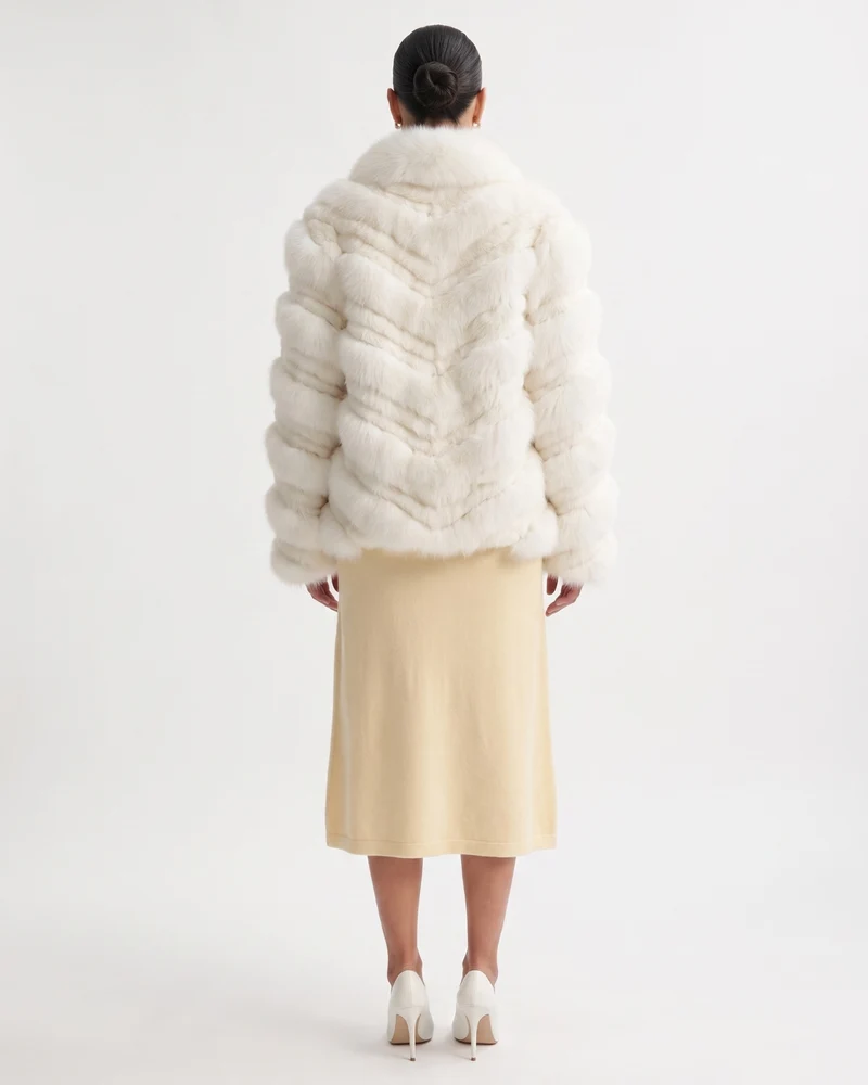 High-End Real Fox Fur Jacket Double-Sided Fur Coat