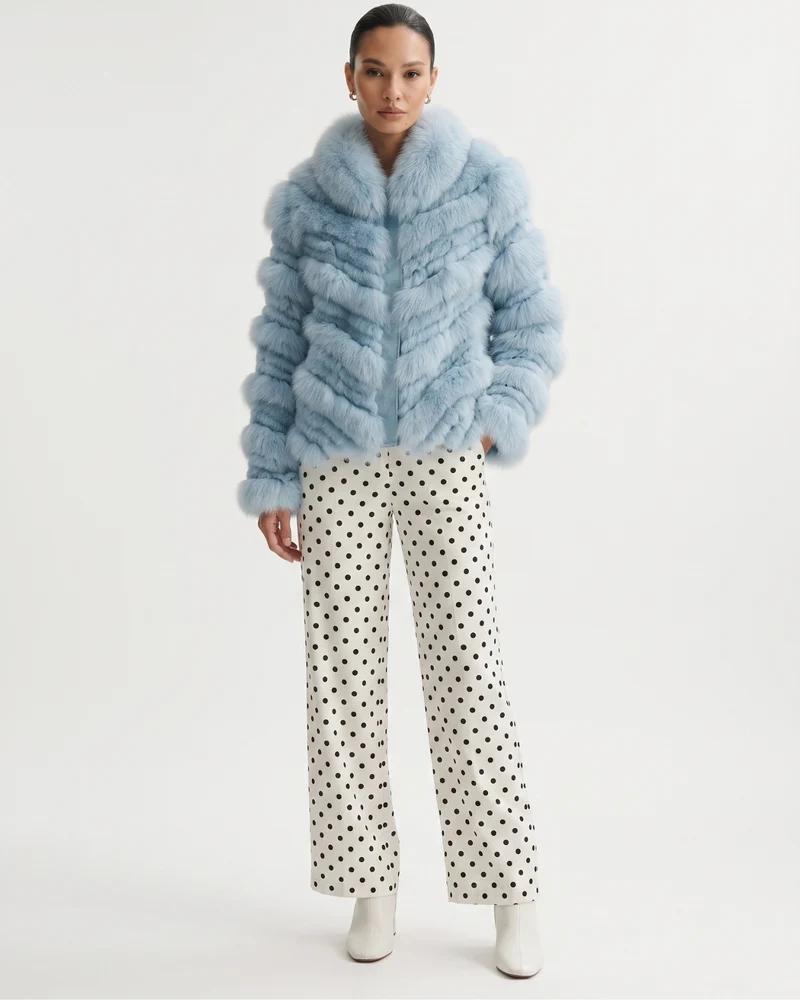 High-End Real Fox Fur Jacket Double-Sided Fur Coat
