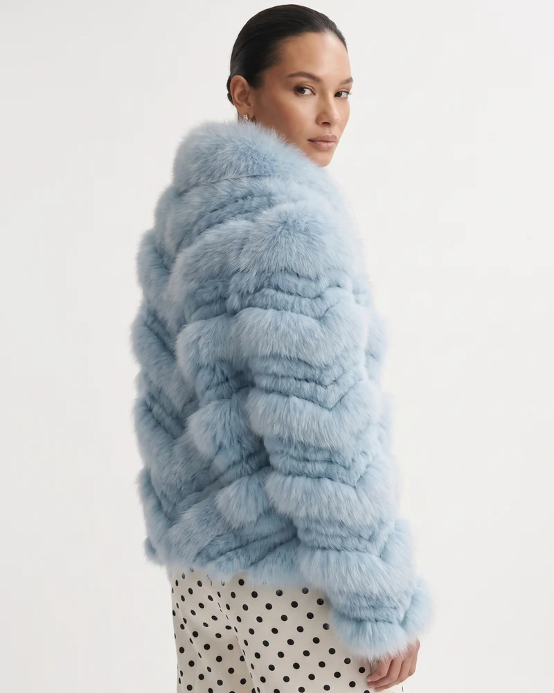 High-End Real Fox Fur Jacket Double-Sided Fur Coat