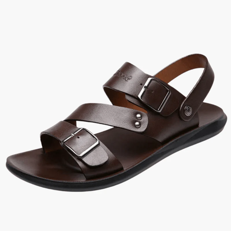 Verstellbare Herren-Sandalen mit gekreuzten Riemen