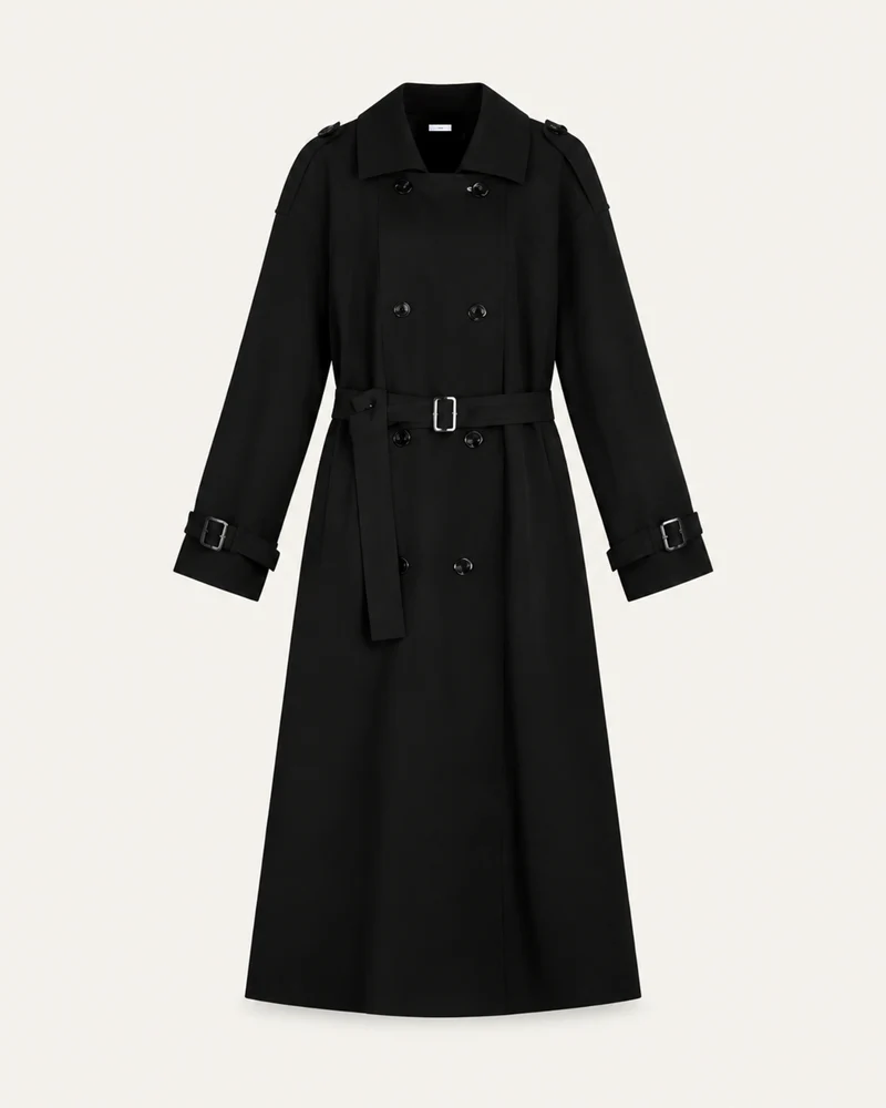 Jess Black Trench Coat