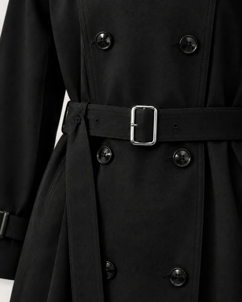 Jess Black Trench Coat