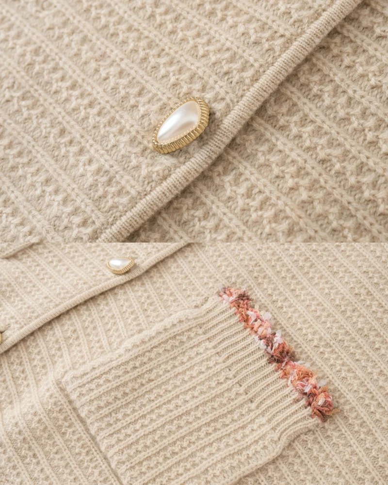 Limited Edition Cashmere Collared Desinger Cardigan